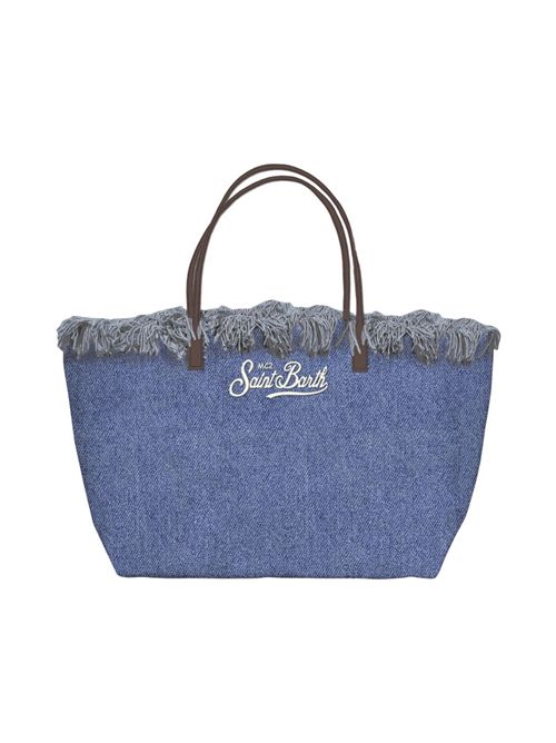  MC2 Saint Barth | CITY BAG FRINGEDENIM EMB